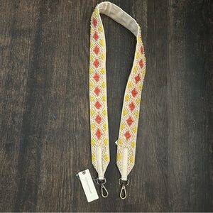 NWT Anthropologie Geo Beaded Bag Croosbody Strap Boho Festival Hippie Travel